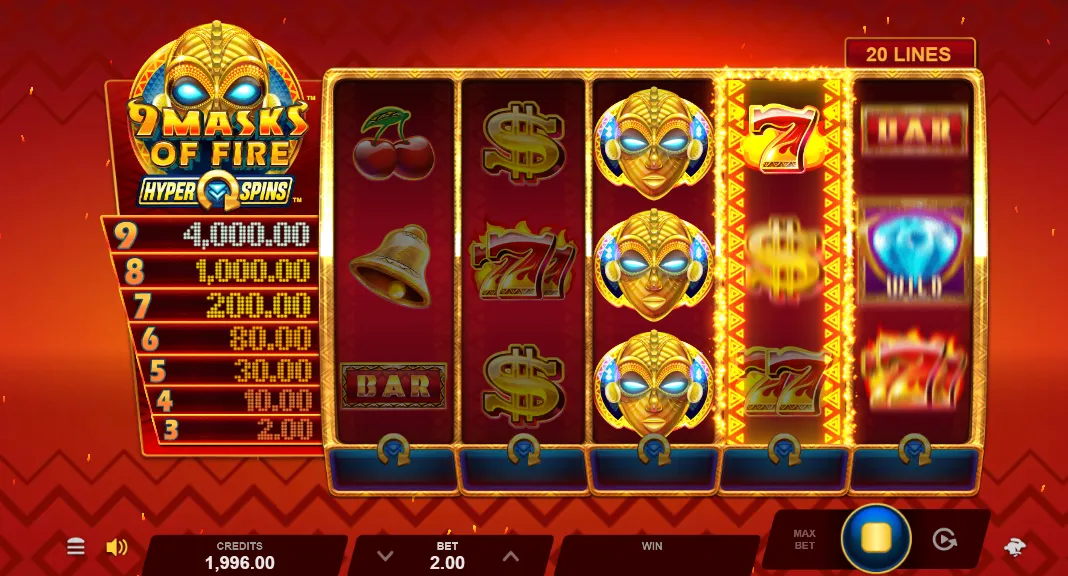 9 Masks of Fire HyperSpins Slot